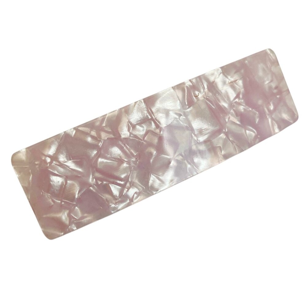 Large Lavender Purple Marble Confetti Acrylic Hair Barrette French Clip Style